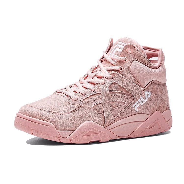 FILA Cage Synthetic Leather Cushioning Abrasion Resistant Coverage Mid top Vintage Basketball Shoes Women's F52W931203FSP