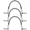 Set of 3 15cm Conductor Shielded Guitar Cables with Noise Reduction, L/L Plugs, Pedal Shielding, Corrosion-Resistant, High-Temperature Resistant PVC,
