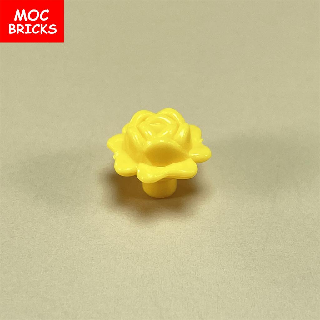 28 шт./лот MOC Кирпичи Цветок Роза с Штырьком совместимы с 93081c Друзья Аксессуары строительные блоки Игрушки детские подарки