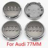 4PCS 60mm 61mm 68mm 69mm 77mm Car Wheel Center Cap Hub Cover Badge For Audi A6 A3 A4 A5 A6 Q2L Q3 Q5 Q7 Q8 R8 Hubcap Accessories