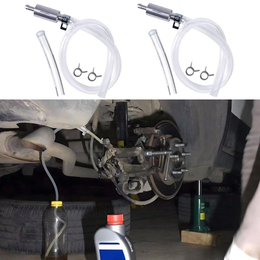 2Pack One Way Check Valve Motorcycle Brake Bleeder Hose Kit Clutch Fluid Replacement