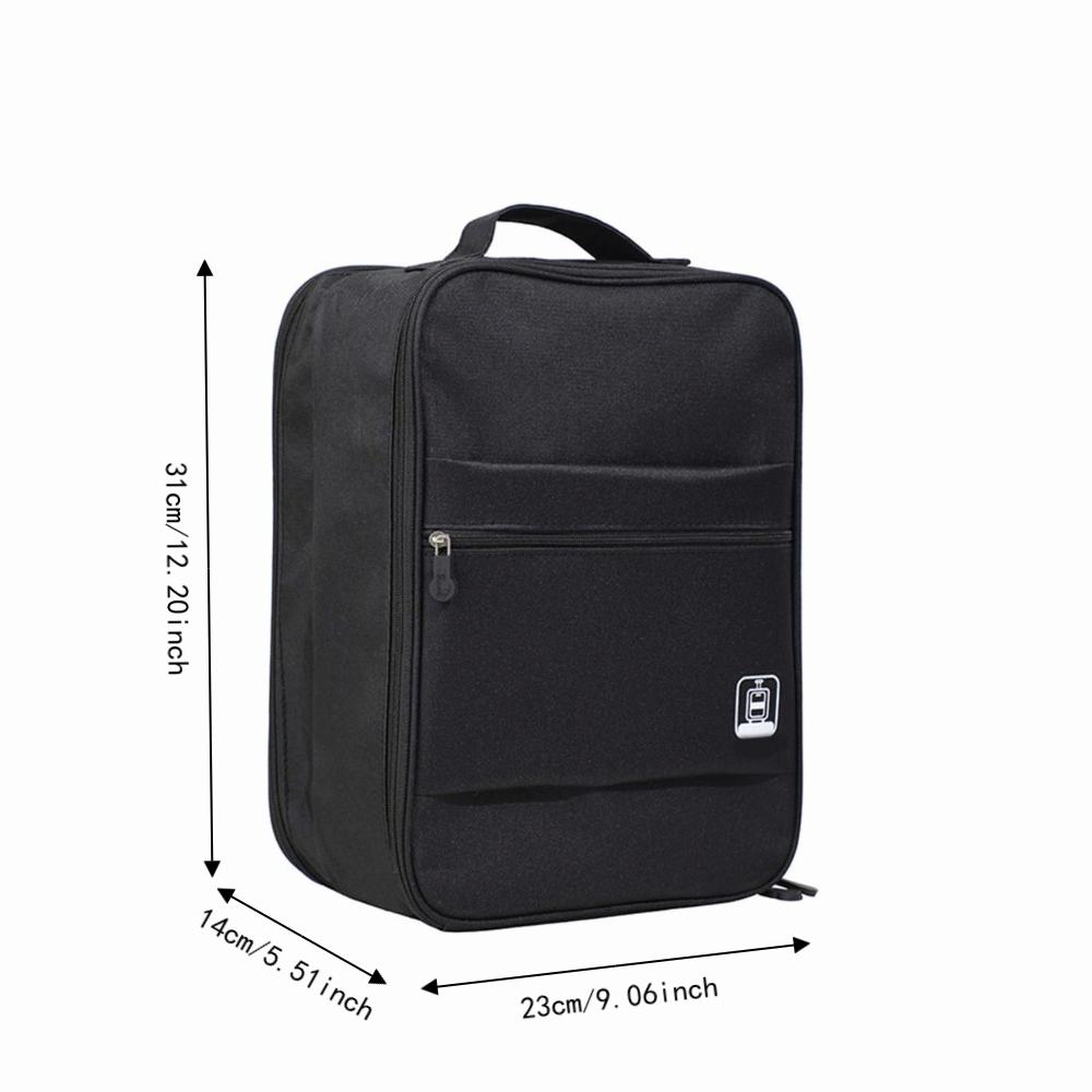 Hangable Travel Shoe Organizer Zippered Closure Storage Pouch Portable Folding Shoe Bag Men Women
