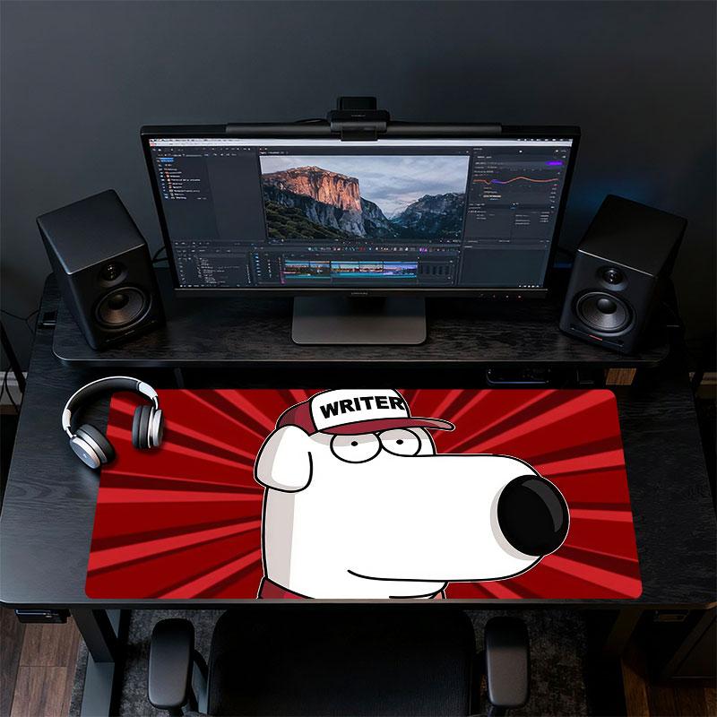 Brian Mouse Pad, Large Gaming Desk Mat, Non-slip XXL Mousepad for Laptop & Tablet, Mini PC Playmat with Stitched Edges
