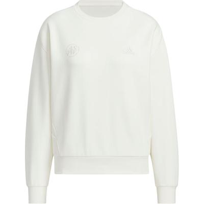 Lounge FW24 Удобная мягкая спортивная толстовка с круглым вырезом Женская толстовка Han-Jade-White JJ3577