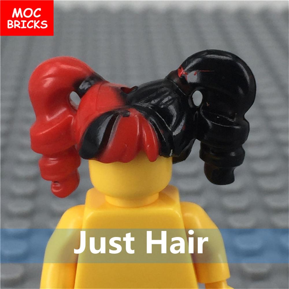 Нетоксичные 5 шт./лот Детали Moc Кирпичики Женские Волосы Собранные Частицы Строительные Блоки Аксессуары Детские Игрушки Пластиковые Куклы