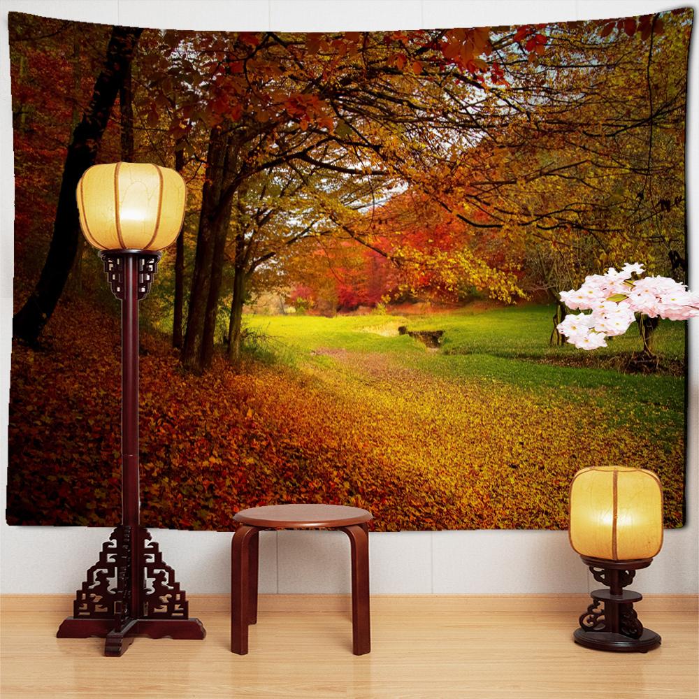 Красивый Современный Пейзаж Картина Маслом Гобелен Настенный Психоделический Арт Бохо Эстетическая Комната ТВ Фон Декор