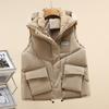 Autumn Winter Women Down Cotton Vests Coat Student Solid Color Outwear Sleeveless Wiastcoat Jacket Woman Padded Jacket Coat Tops