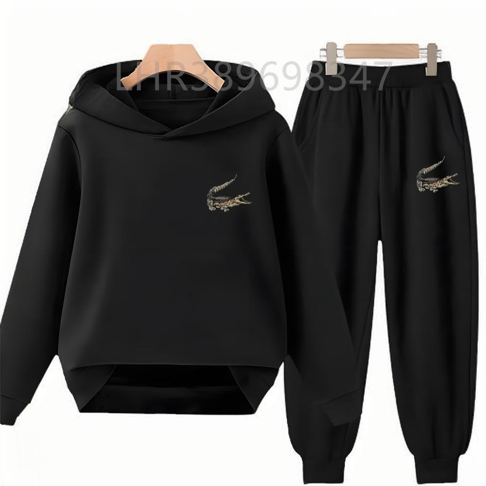 American Crocodile Hoodie Kids 3-12 Years Boys Girls Casual Tops+Pants Sets Children Long Sleeves Autumn New Fashion Clothes