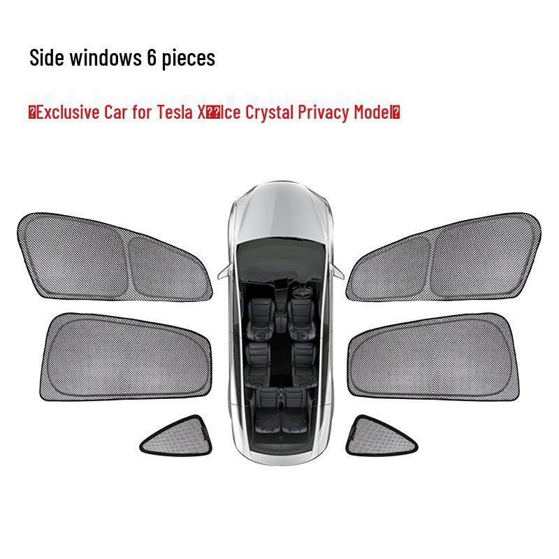 Солнцезащитный козырек Frost Crystal для Tesla Model X с распашными дверями и передним люком