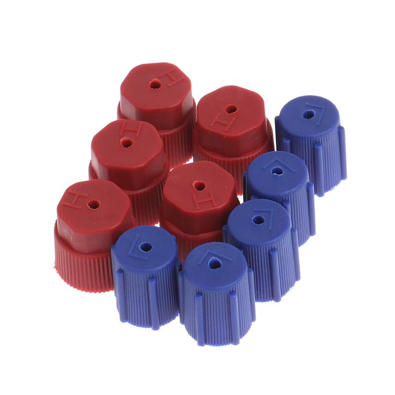 10Pcs/Set R134A Cap A/C Cap 13Mm & 16Mm Air Conditioning Service Ac System Charging Port Caps Low Side And High Side