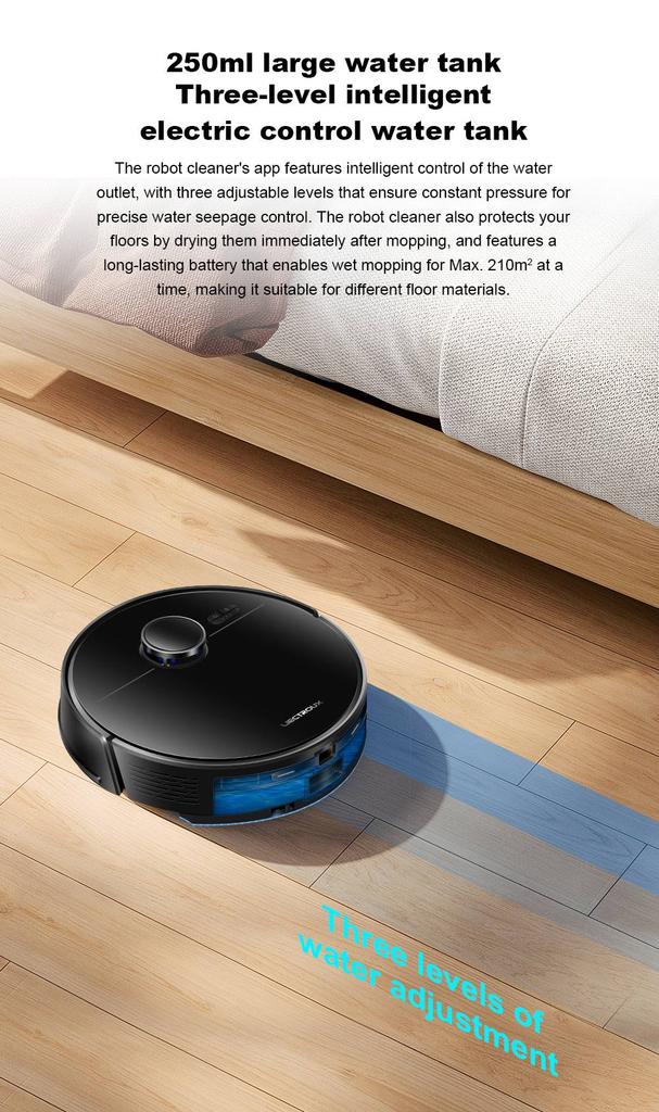 Liectroux M70 Pro Lidar Robot Vacuum Cleaner with Self-emptying Dustbin, Multi-floor Map Storage, 6500Pa Strong Suction