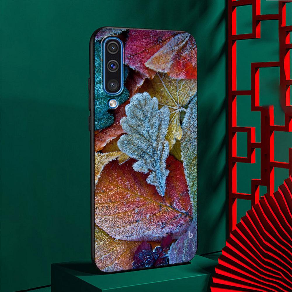 Colorful Leaves Case for Samsung Galaxy A10s A50 A50s A02s A03s A20 A30 A20e A70 A70s A20s A30s A10 A40 A04 Black Phone Cover