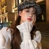 British style retro octagonal hat women's autumn and winter warm beret niche design painter hat new newsboy hat