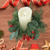 Christmas Candle Ring Garland Wreath Table Centerpiece for Dining Room Front Door