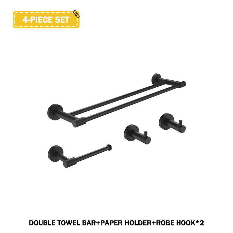 Матово-черный настенный держатель для полотенец из нержавеющей стали, крючок для халата, держатель для бумаги, держатель для туалетной щетки, аксессуары для ванной комнаты