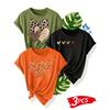 Simple multi-color heart series three-piece set for family, friends, or sisters, printed fashion retro style women's summer casual sports top with