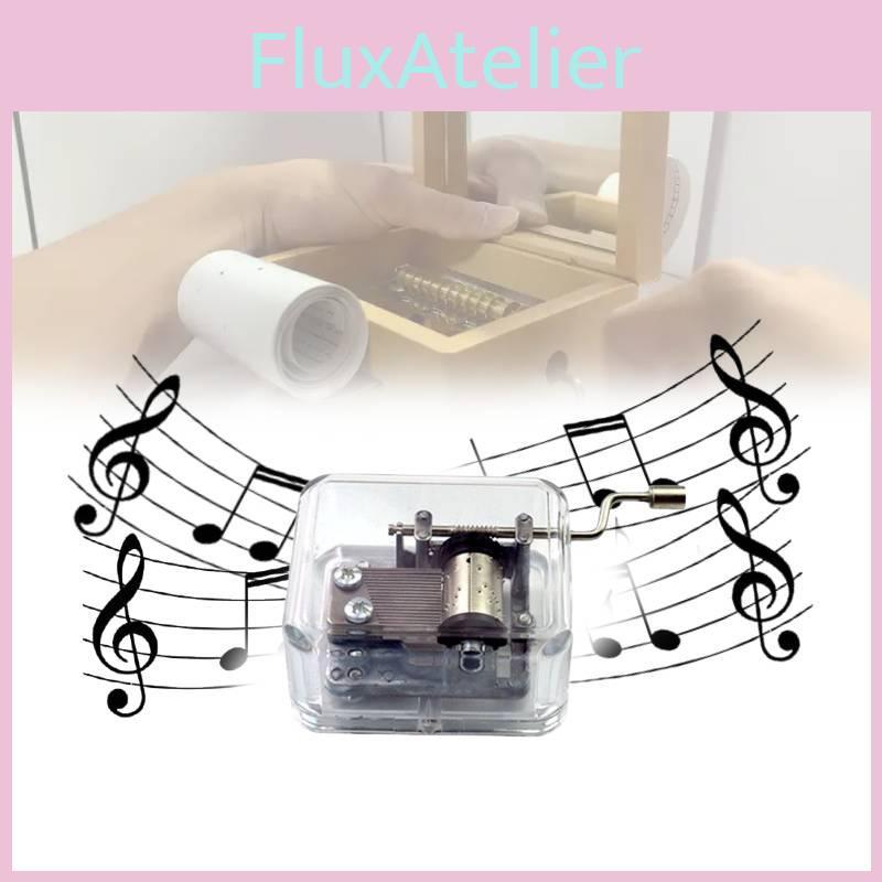 Cranked Hand Acrylic Music Box Creative Craft Ornament Toy Kids Gift Students