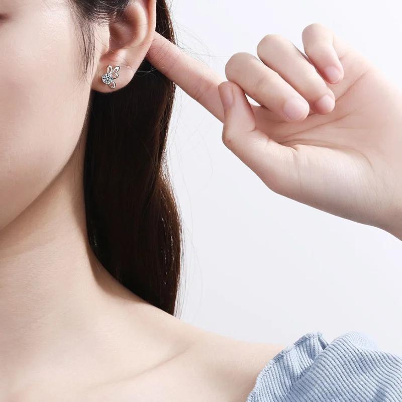 Серьги-пусеты 'Бабочка' из стерлингового серебра 925 пробы с муассанитом цвета D для женщин, на свадьбу, годовщину, вечеринку, с цирконием, изящный ювелирный подарок