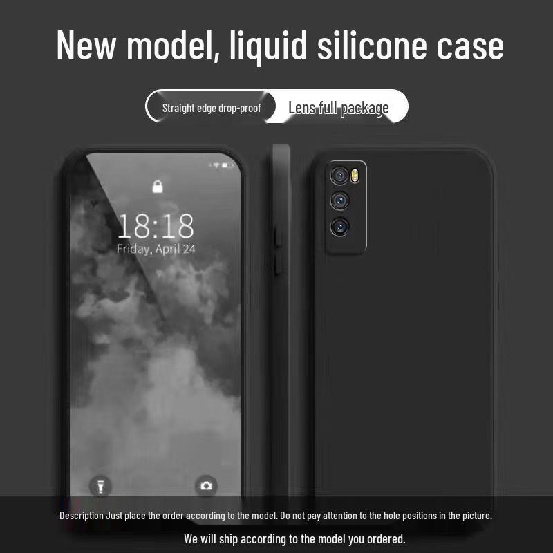 Huawei Enjoy 20 Pro Однотонный кубик Рубика Жидкий чехол с полной защитой Мягкий чехол с защитой от падений