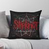 Наволочка квадратная с логотипом группы Slipknot, полиэстер-лен, бархатный узор, молния, декоративная наволочка для дивана, чехол на автомобильную подушку