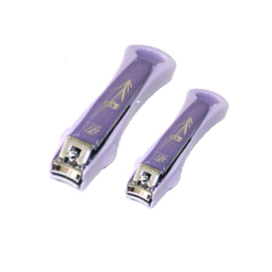 777 Three Seven 2-Piece Nail Clipper Set Purple Korean Manicure Nail Care Grooming Kit