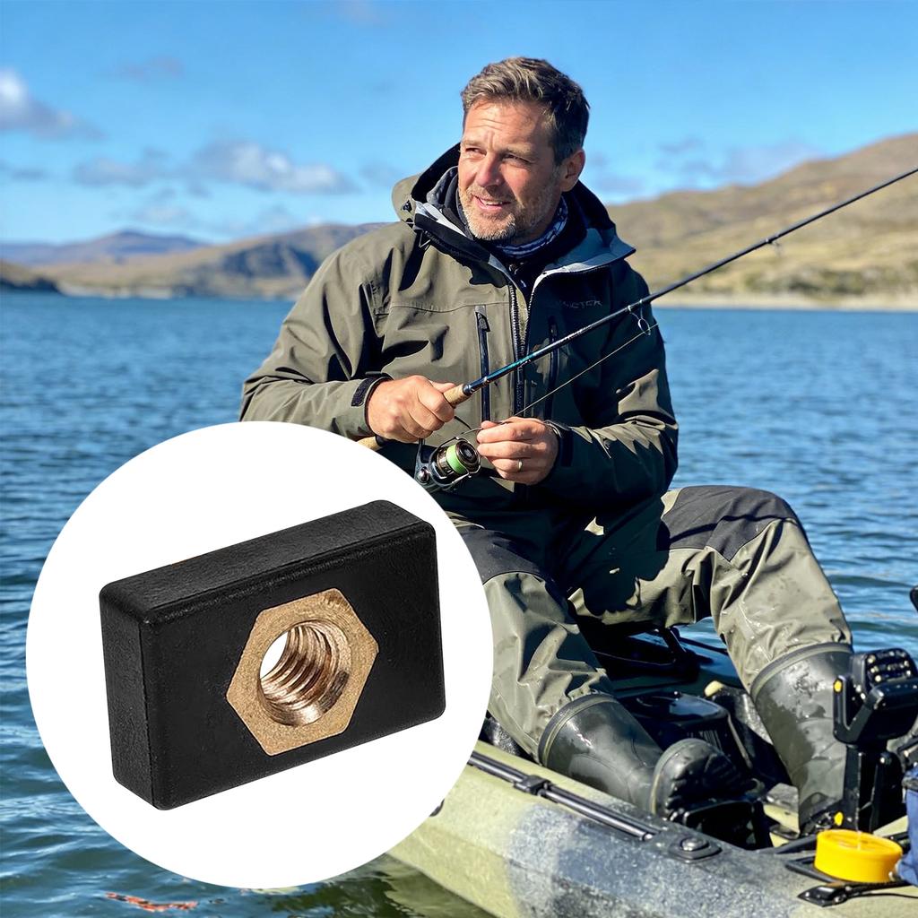 Sliding Mounting Base Nutsert Hardware Accessories Base Copper Mounting Nut Compatible with Canoes and Kayaks Boating