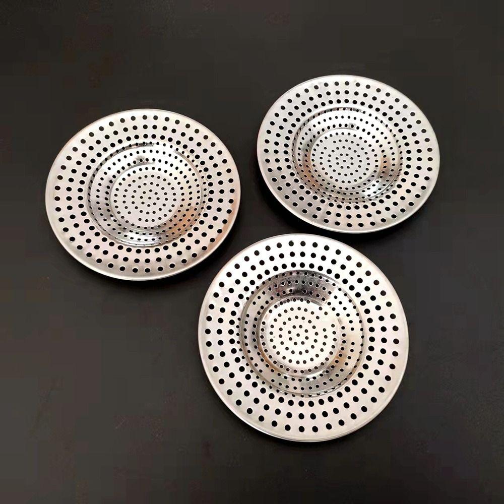 Steel Waste Catcher Floor Drain Net Cover Anti-Blocking Strainer Sewer Mesh Trap Drain Filter
