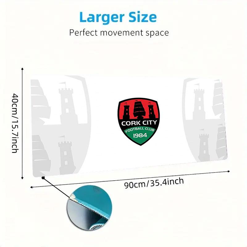 Cork City F.C Large Size Mouse Pad Large Gaming Table Cushion Non-slip Laptop Tablet Big Mousepad XXL Mat Mini PC Playmat With Lock edge