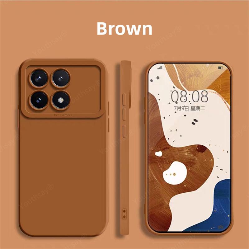 Чехол для Poco X6 Pro Чехол для Xiaomi Poco X6 Pro Fundas Camera Protector Жидкий силиконовый чехол-накладка Poco X6 Pro