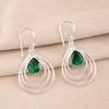 Chrome Diopside Gemstone 925 Sterling Silver Handcrafted Wedding Earrings 1.80" EE-31-9