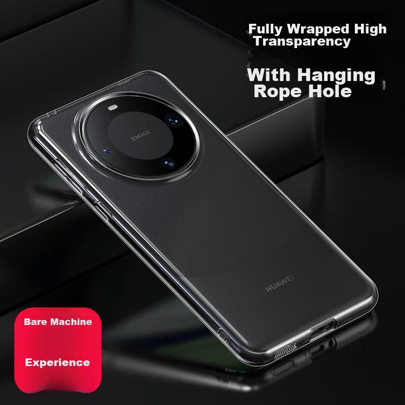 Huawei Mate60 Pro Phone Case, Mate60 Pro+ Protective Cover, Shockproof Full Coverage/soft Silicone (With Lanyard Hole), Protective Cover, Transparent
