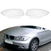2PCS Front Headlight Glass Clear Cover For BMW 1-Series E81 E82 E87 E88 03-11