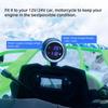 Автомобильный круглый цифровой указатель 2 в 1 LCD LED, температура воды, вольтметр с датчиком 10 мм, 12 В 24 В для внедорожника