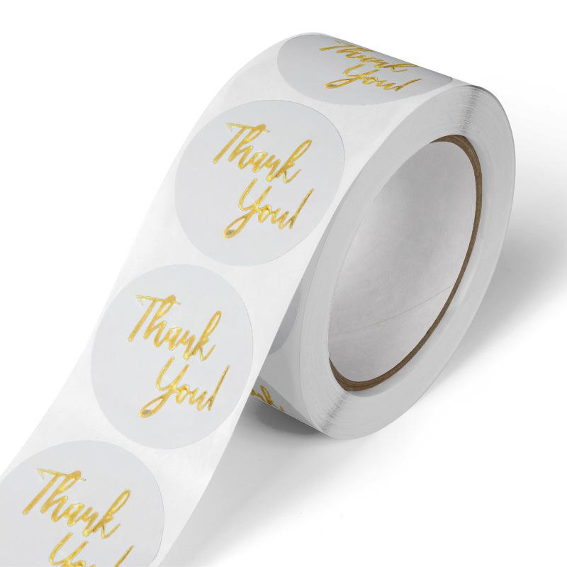 Прозрачные, горячештампованные благодарственные наклейки, подарочная упаковка, запечатывающие наклейки, запечатывающие наклейки, круглые, самоклеящиеся, этикетки-наклейки
