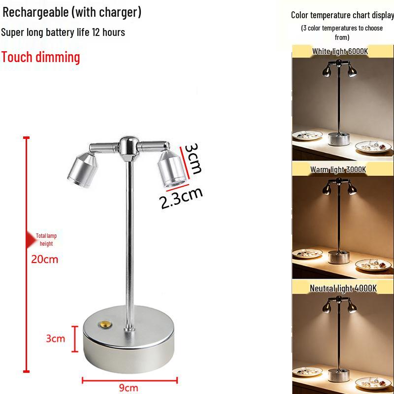 Tri-Color Touch Dimming Jewelry Display Light