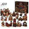 Acrylic Collectible Figurines 24 Days Advent Calendar 2026, Mini Highland Cow/Horse/Dog Figures Christmas Countdown Holiday Box Calendar, 2D