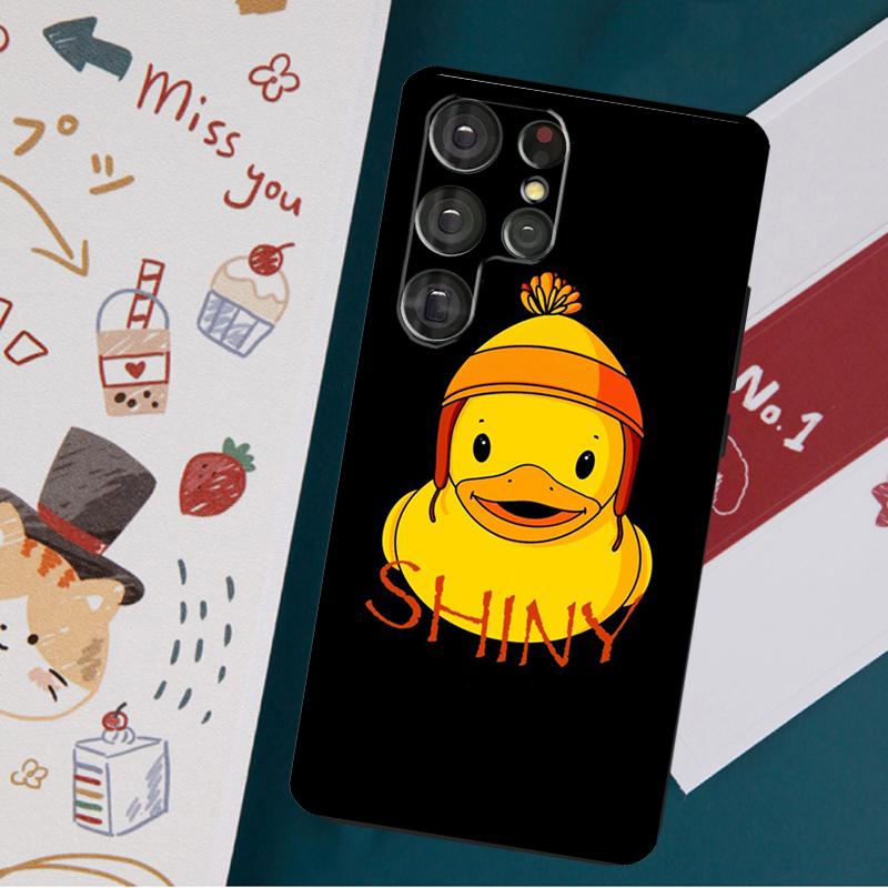 Чехол Kwaii Yellow Utka для Samsung Galaxy S23 S21 S22 Ultra Plus S20 FE Note 20 Note 10 S8 S9 S10 Plus