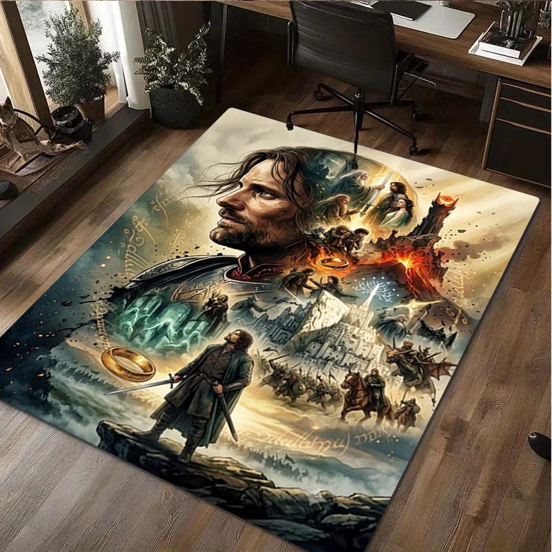 The Lord Of The Rings Carpet Office Decorative Carpet For Living Room Bedroom Door Mat Floor Rug Computer Chair Area Rug
