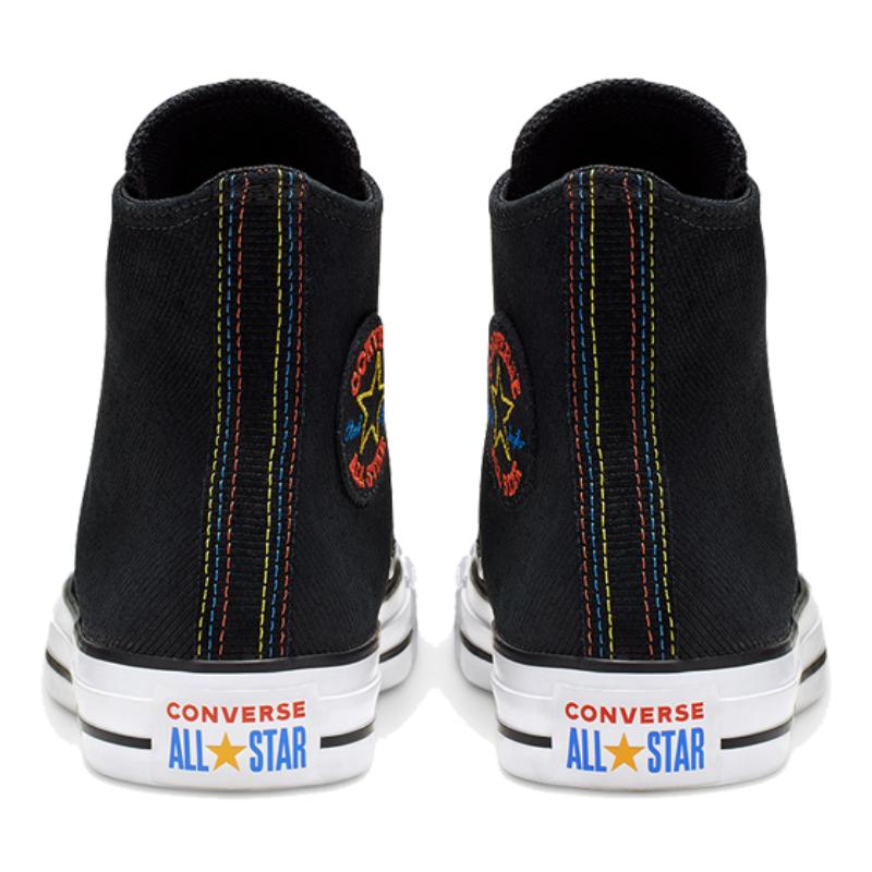 Converse Chuck Taylor All Star Comfortable and Versatile Non-Slip Resistant Lightweight High Top Espadrilles Women's Black & White