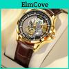 Men Quartz Watch Skeleton Wristwatch Skeleton Retro Man Watch Clock Watches
