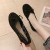 Summer Women's Ballet Flats Shoes Woman Hollow Outs Lace Fisherman Shoes Female Lazy Loafers Single Shoes Flat Sandals Shoe
