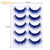 5Pairs Colorful Long Thick Fake Eyelashes