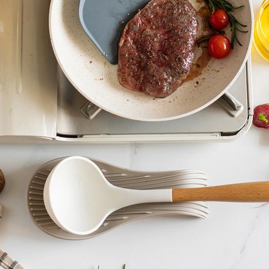 Силиконовая подставка для ложки для плиты, лопатка, ложка, устойчивый держатель, кухонная подставка для ложки, подставка для современного фермерского декора