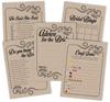 Inkdotpot Fill In Style Kraft Theme Bachelorette Party Games Set of 5 (Activities for 50 Guests) Fun Bridal Shower Games Set Bundle