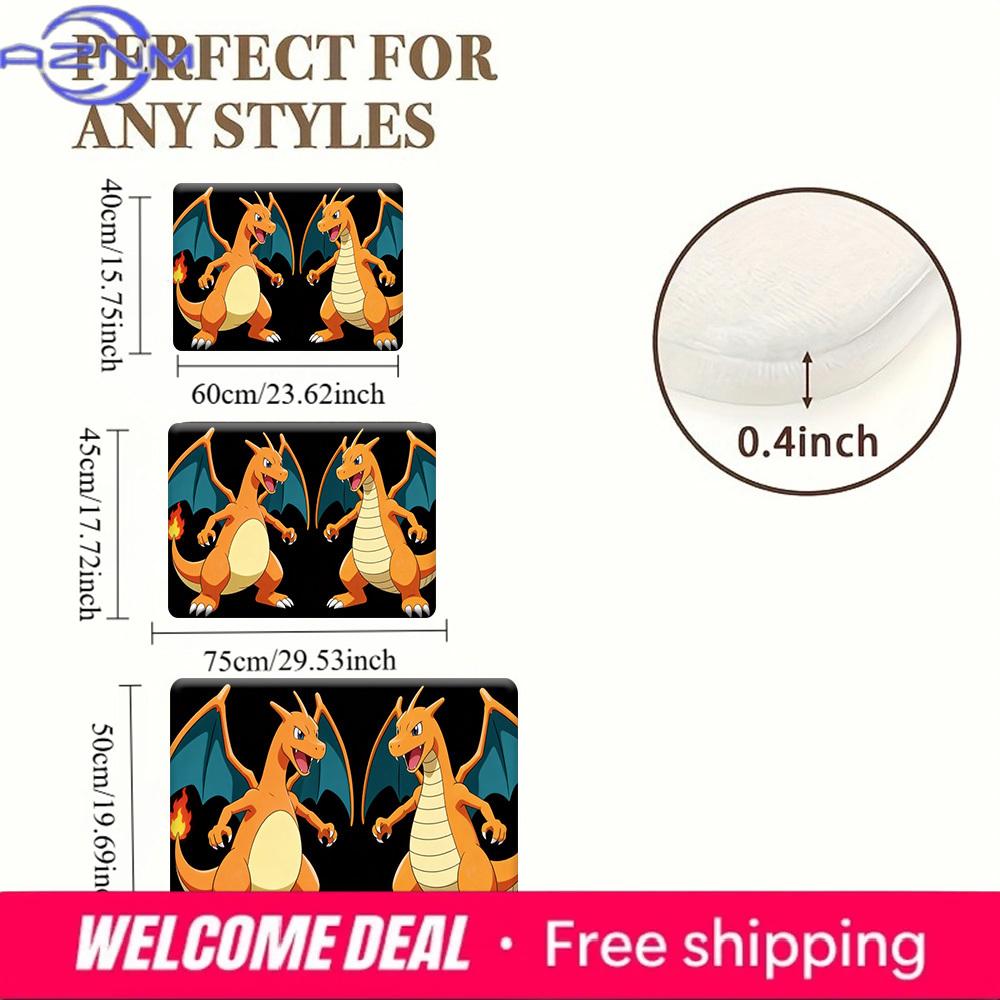 Pokemon Charizard Double Print Non-Slip Doormat Soft Floor Mat