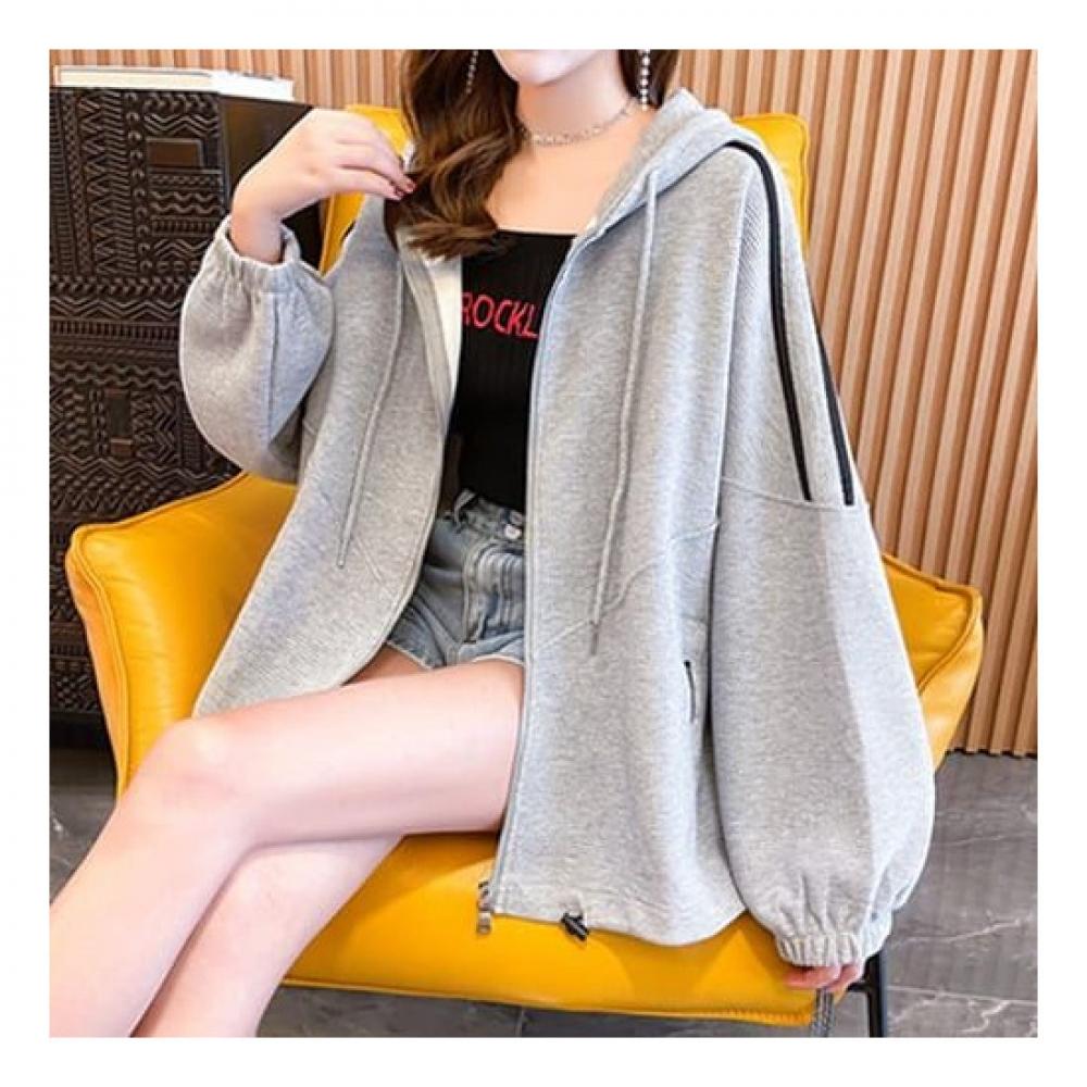 Navava Long Sleeve Hoodie Zip Up Nc181 Casual String Line