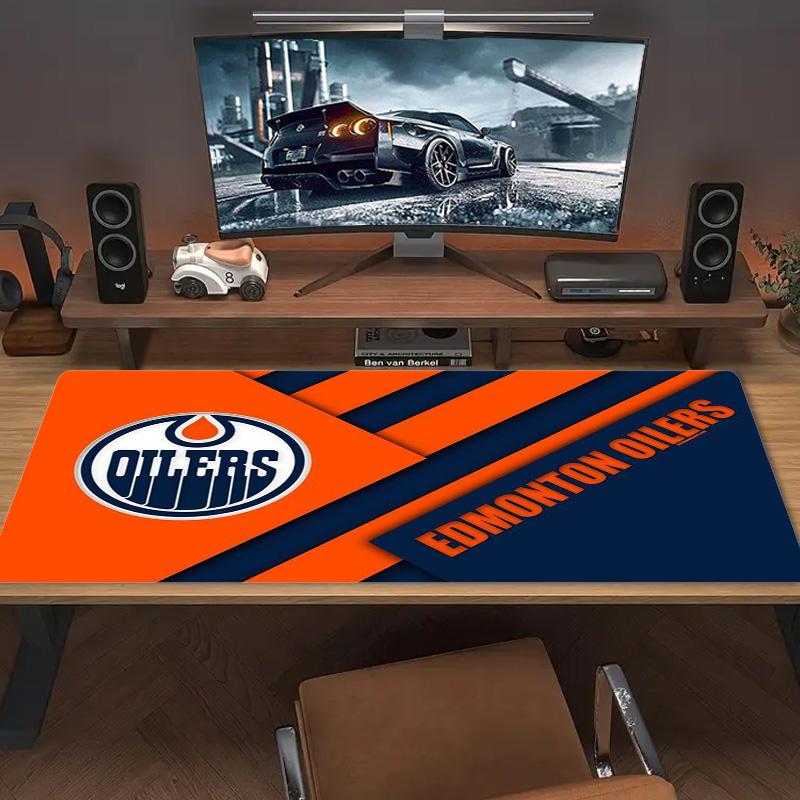 Edmonton Oilers Logo Color Mouse Pad Large Gaming Table Cushion Non-slip Laptop Tablet Big Mousepad XXL Mat Mini PC Playmat With Lock edge