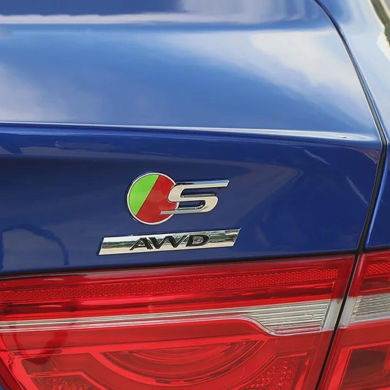 Металлический логотип AWD наклейка на задний багажник автомобиля эмблема наклейка на кузов аксессуары для XEL XFL XJL XF XJ F-PACE XKR XFR FTYPESVR
