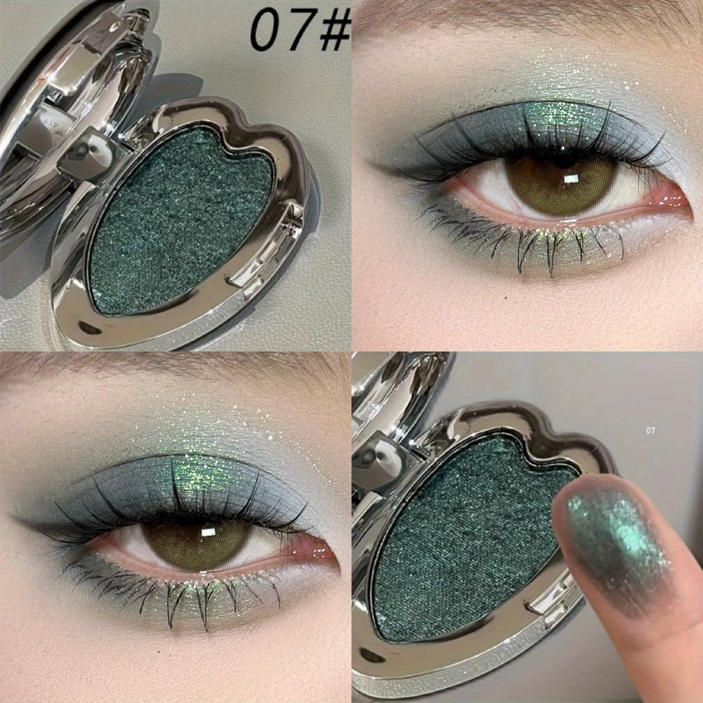 Herorange Heart-Shaped Highlighter Eyeshadow - Shimmer Glitter, Creamy Texture, Waterproof, Christmas Gift