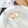 Изысканные женские серьги-кольца с инкрустацией цирконами - Модные, универсальные модные аксессуары